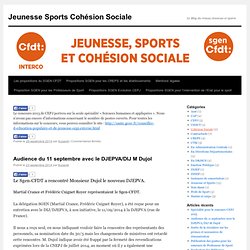 Le Blog du réseau Jeunesse et sports