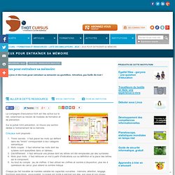 Jeux pour entraîner sa mémoire