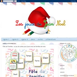 Fête de Familles - un jeu de cartes pour jouer avec les familles de mots