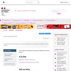 liste jeux sérieux EMI (Académie Paris)