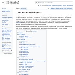 Jeux traditionnels bretons Wikipedia