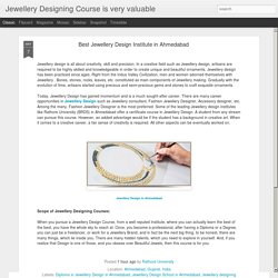 Best Jewellery Design Institute in Ahmedabad - (BRDS)