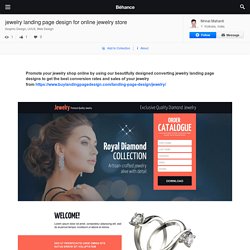 jewelry landing page design for online jewelry store on Behance
