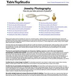 Jewelry photography tips - how to take pictures of jewelry