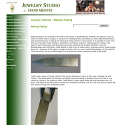 Jewelry Tutorial on making Tubing