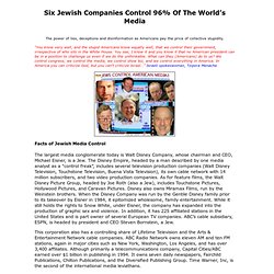 Six Jewish Companies Control 96% of the World’s Media