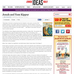 Jonah and Yom Kippur 