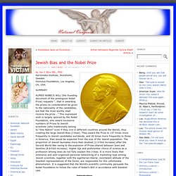 Jewish Bias and the Nobel Prize « National Vanguard