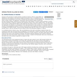 ISRAELITISCHE ALLIANZ ZU WIEN - JewishEncyclopedia.com