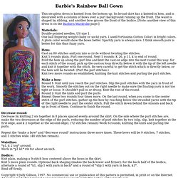 Barbie's Rainbow Ball Gown - Free Knitting Pattern