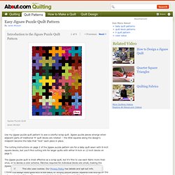 Quilt Patterns - Jigsaw Puzzle Quilt Pattern - Jigsaw Puzzle Baby Quilt Pattern