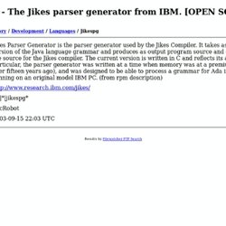 Jikespg - The Jikes parser generator from IBM. [OPEN SOURCE]