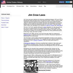 Jim Crow Laws