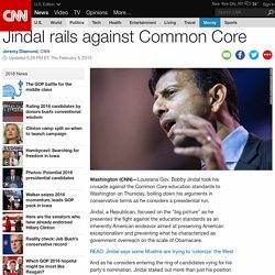 Jindal rails against Common Core