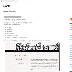jkook: SSLStrip Step by Step on Ubuntu