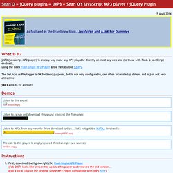 jMP3: jQuery MP3 Player Plugin by Sean O