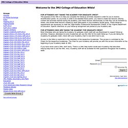 College of Education Wikis