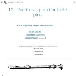 JOAN VIVES · Bec Web - 12.- Partituras para flauta de pico
