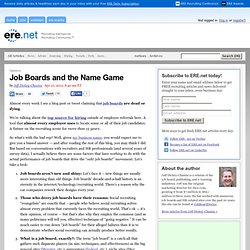 Job Boards and the Name Game