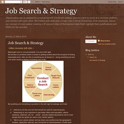 Job Search & Strategy: Job Search & Strategy