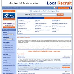 Jobs in Ashford: Local Ashford jobs from the major job sites