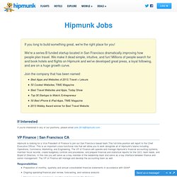 Jobs - Hipmunk