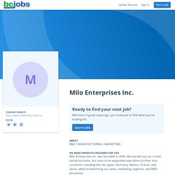 Jobs at Milo Enterprises Inc.