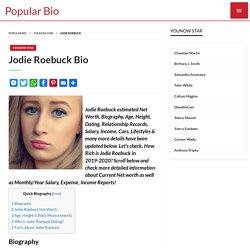 Jodie Roebuck Net worth, Salary, Height, Age, Wiki - Jodie Roebuck Bio