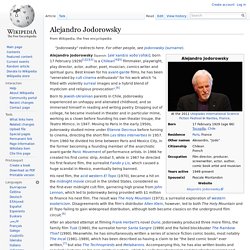 Alejandro Jodorowsky - Wikipedia, the free encyclopedia