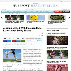 Jogging Linked With Increased Life Expectancy, Study Shows