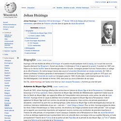 Johan Huizinga