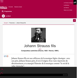Portrait de Johann Strauss II (Fils) - France Musique