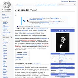 John Broadus Watson 1878-1958