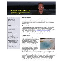 John H. McDonald's home page