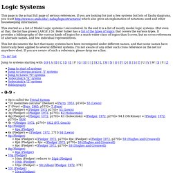 John Halleck's Logic Systems