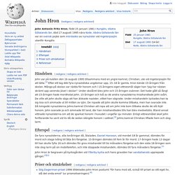 John Hron, svenska Wikipedia