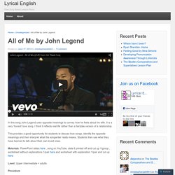 All of Me by John Legend