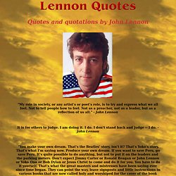 JOHN LENNON DREAMSITE: JOHN LENNON QUOTES - IT