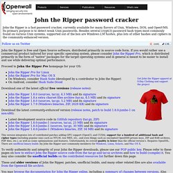 John the Ripper password cracker