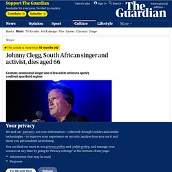 Johnny Clegg, South African singer and activist, dies aged 66