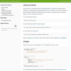 Johnny Cache — Johnny Cache v0.1 documentation