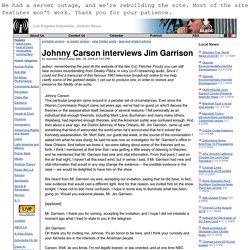 Johnny Carson interviews Jim Garrison