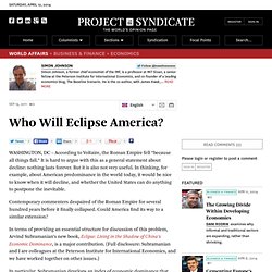 Who Will Eclipse America? - not china, but US itself