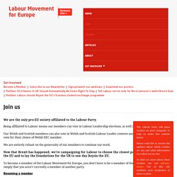 Join - Labour Movement for Europe