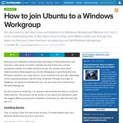 How to join Ubuntu to a Windows Workgroup