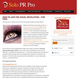 How To Join the Visual Revolution – For Free