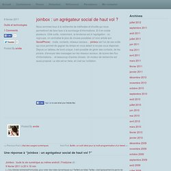 joinbox : un agrégateur social de haut vol ?