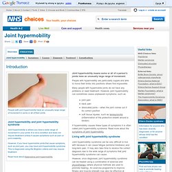 Joint hypermobility