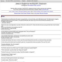 Jokes in English for the ESL/EFL Classroom - Puns