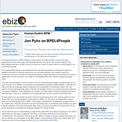 Business Process Management (BPM) - Jon Pyke on BPEL4People - eb